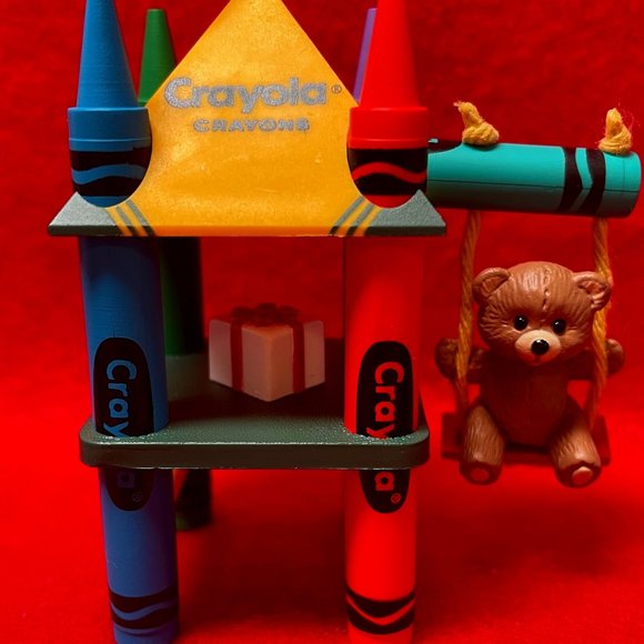 Bright Playful Colors Bear on Swing Hallmark Ornament - Picture 1 of 7